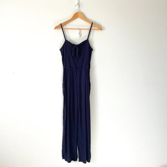 Roxy Feel The Retro Spirit Strappy  Jumpsuit Navy Blue Size Small - Picture 5 of 8
